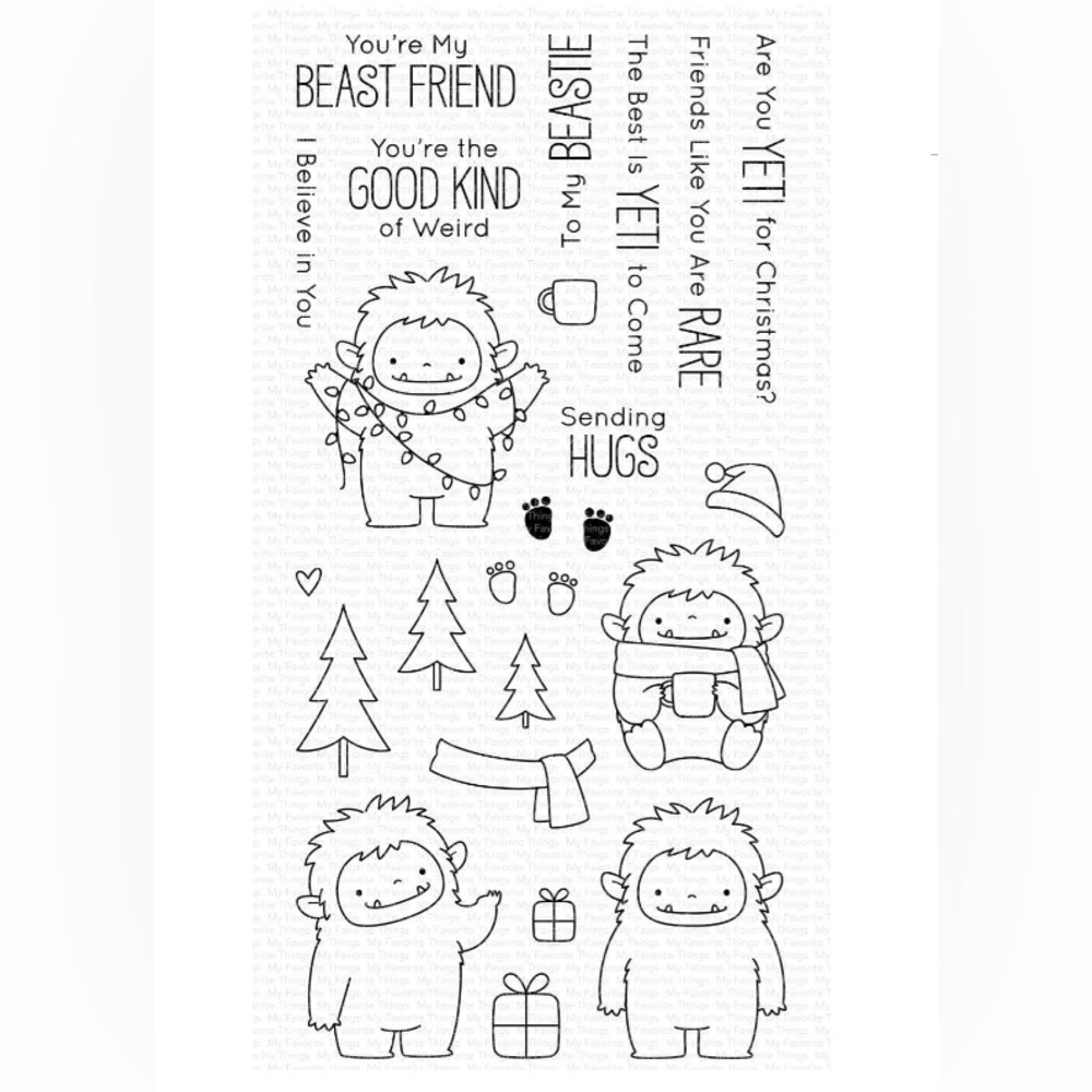 Yeti Christmas Stamp and Die Set